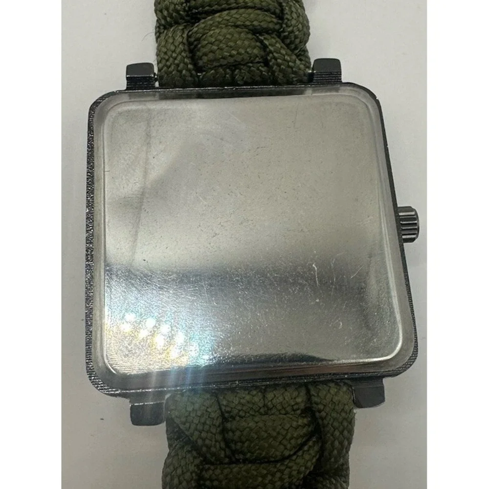 SBAO Green Survival Paracod Compass Watch Fire‎ Scraper Whistle New Battery Y
